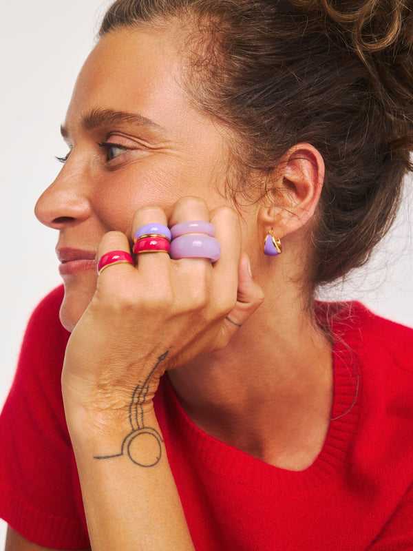 Lavender Ring Set