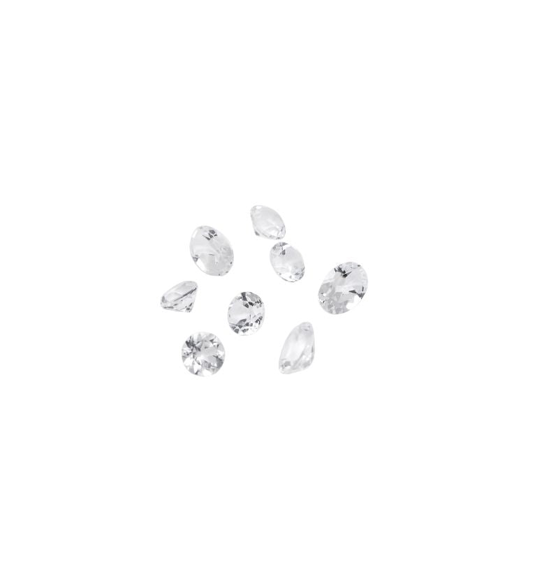 Topaze blanche et cristal de roche – ensemble Clear