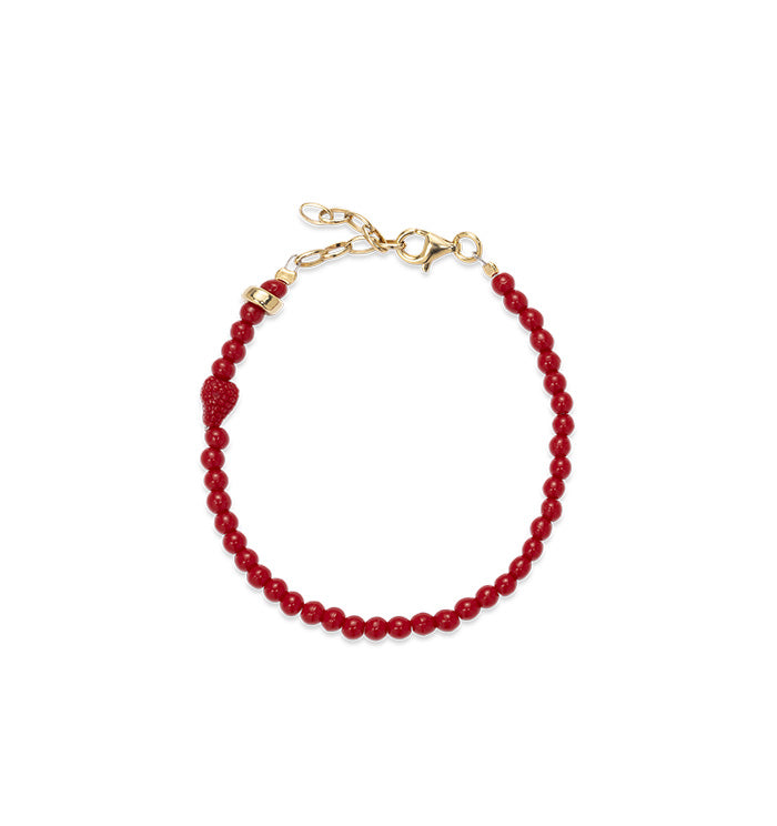 Red beaded bracelet