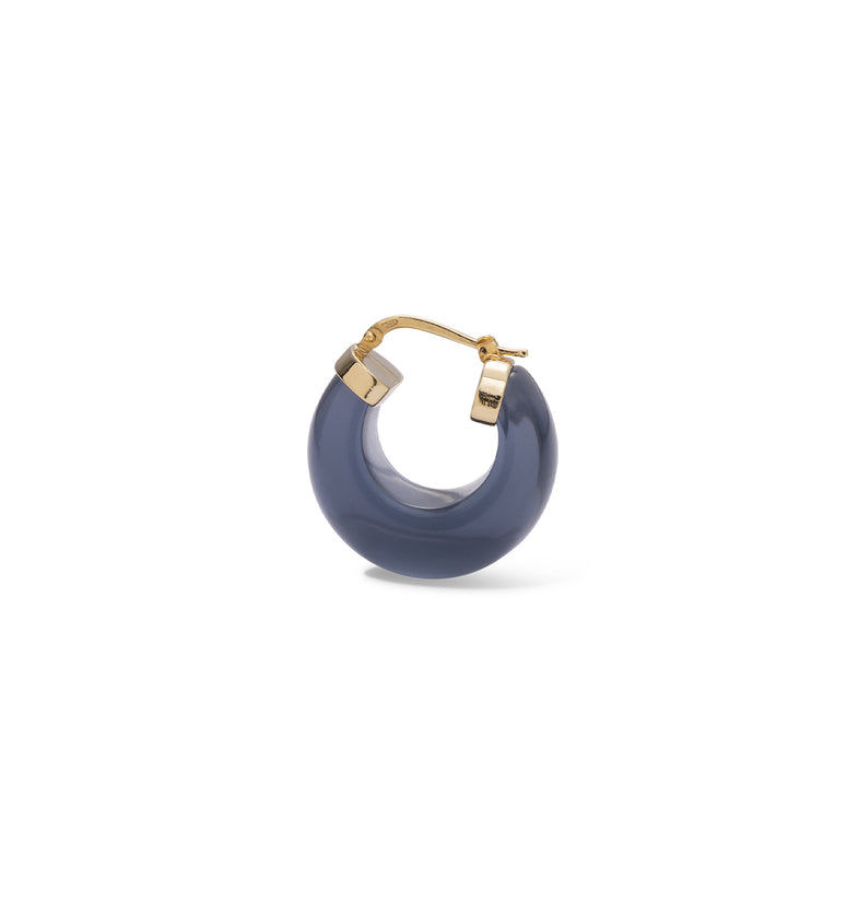  Oval gray resin earrings 2 