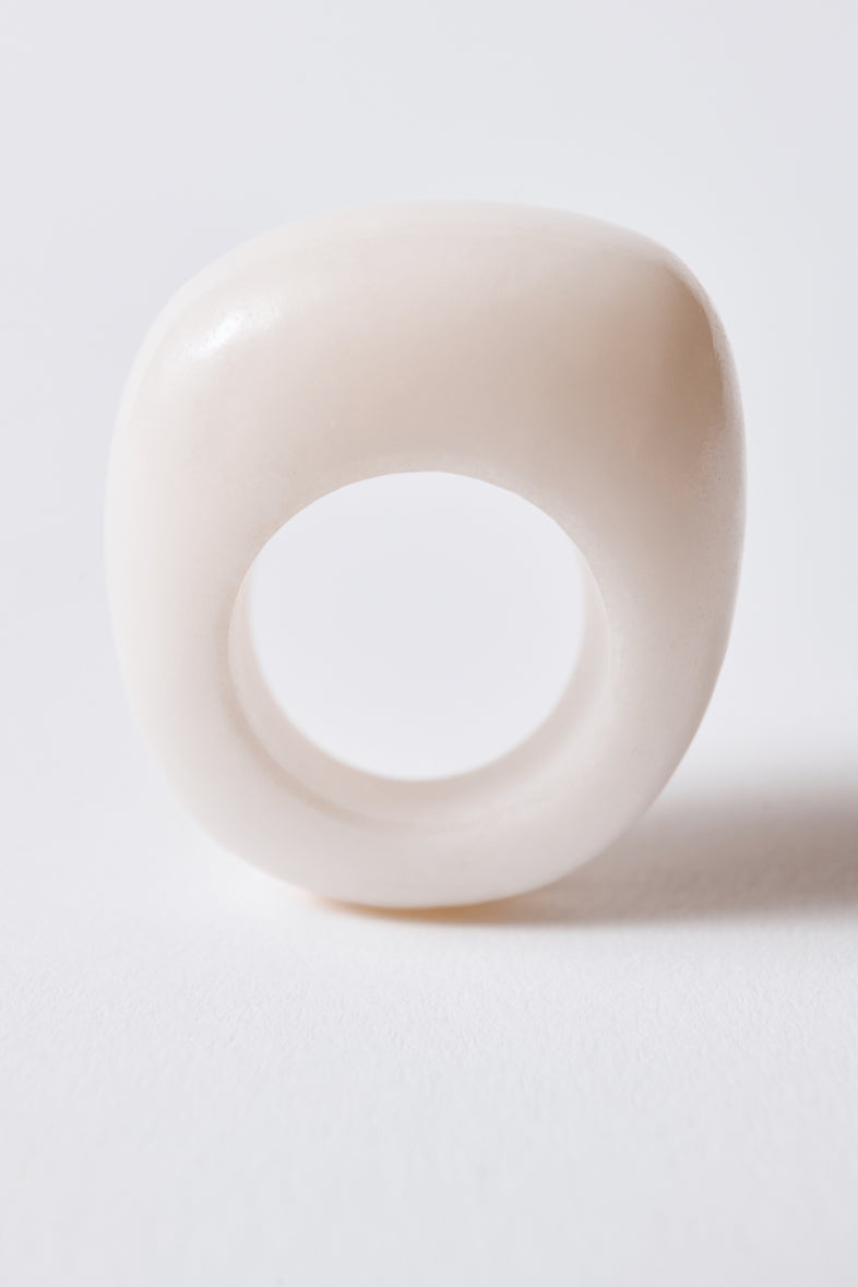  Large white stone ring 4 