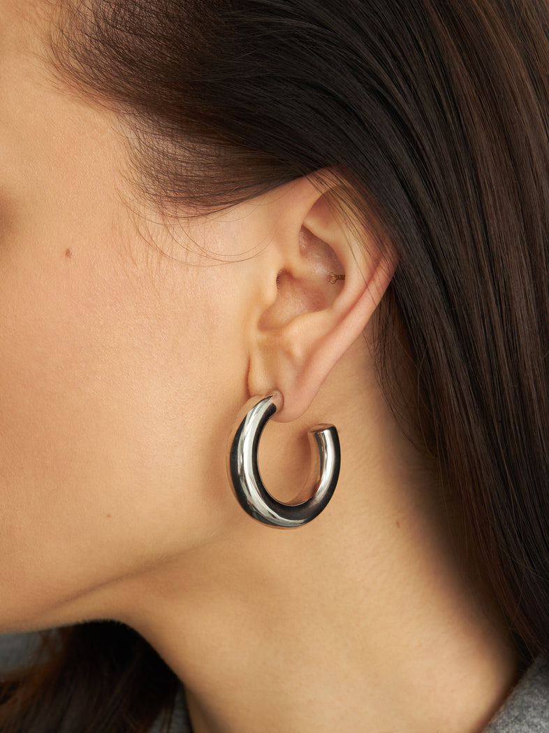  Gold-plated large teardrop earrings 2 