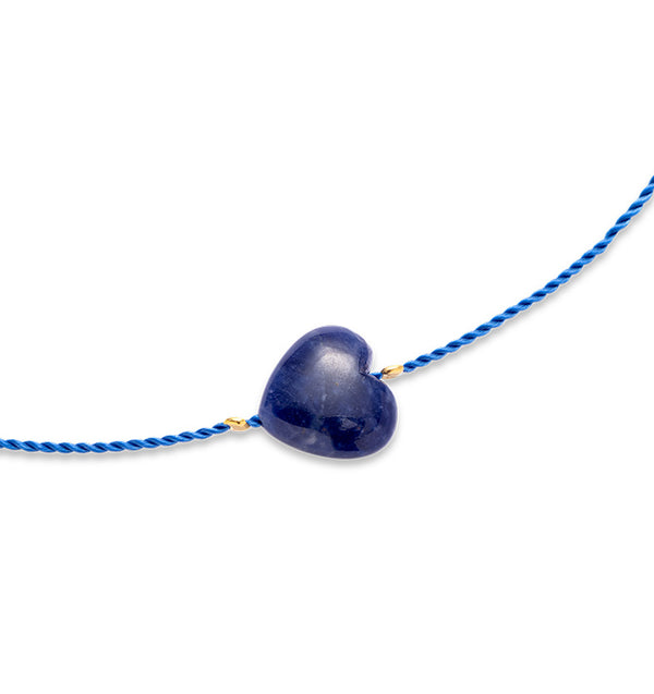 Niebieska bransoletka z granatowym solidatem