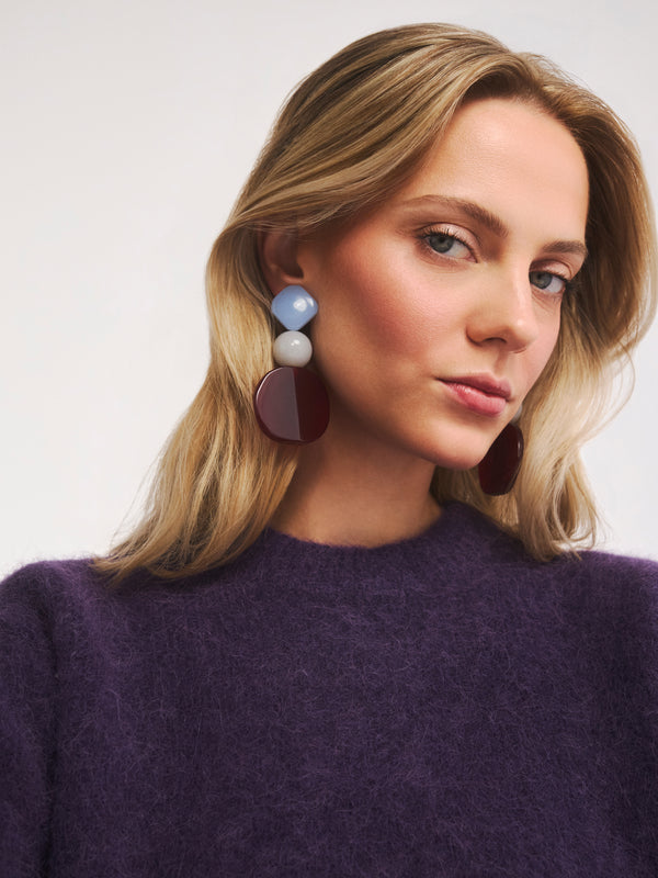 Plum earrings
