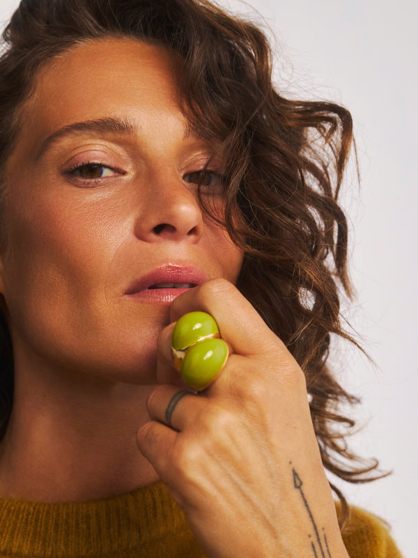 Viva Moss Green XL Ring