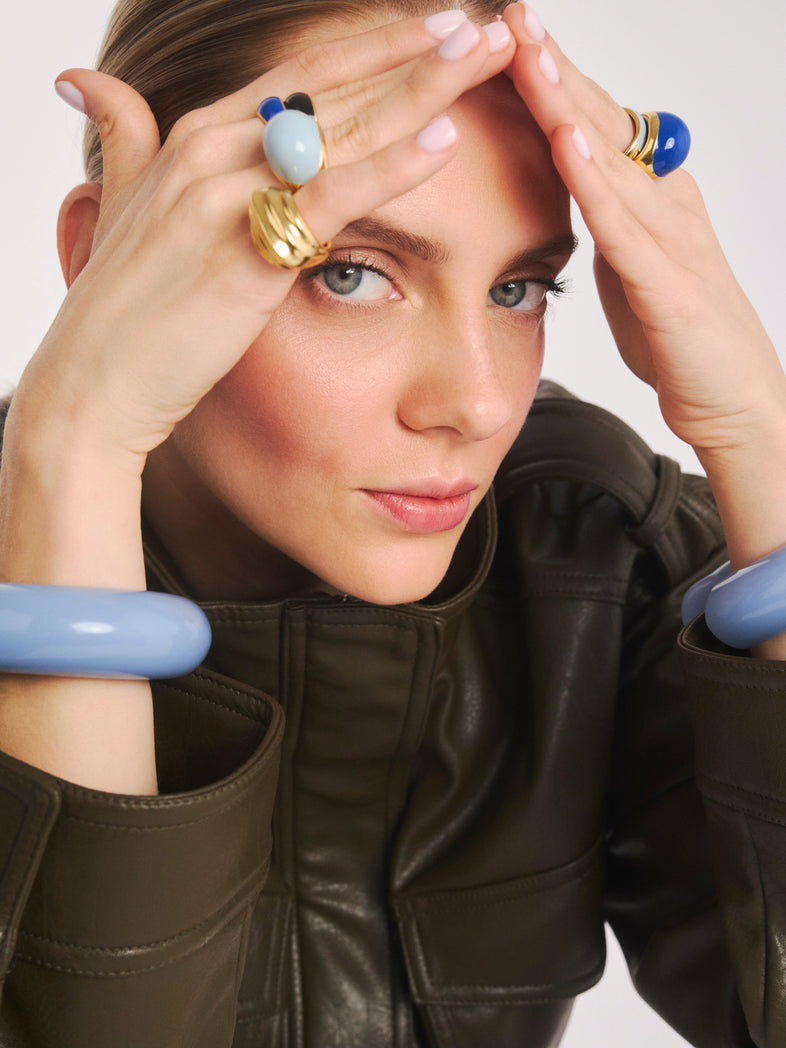  Large ring with blue enamel 4 