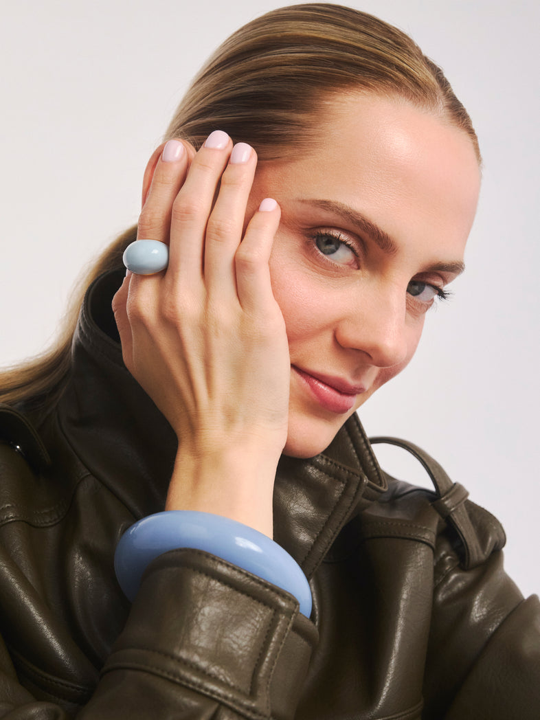 Large ring with blue enamel 1 