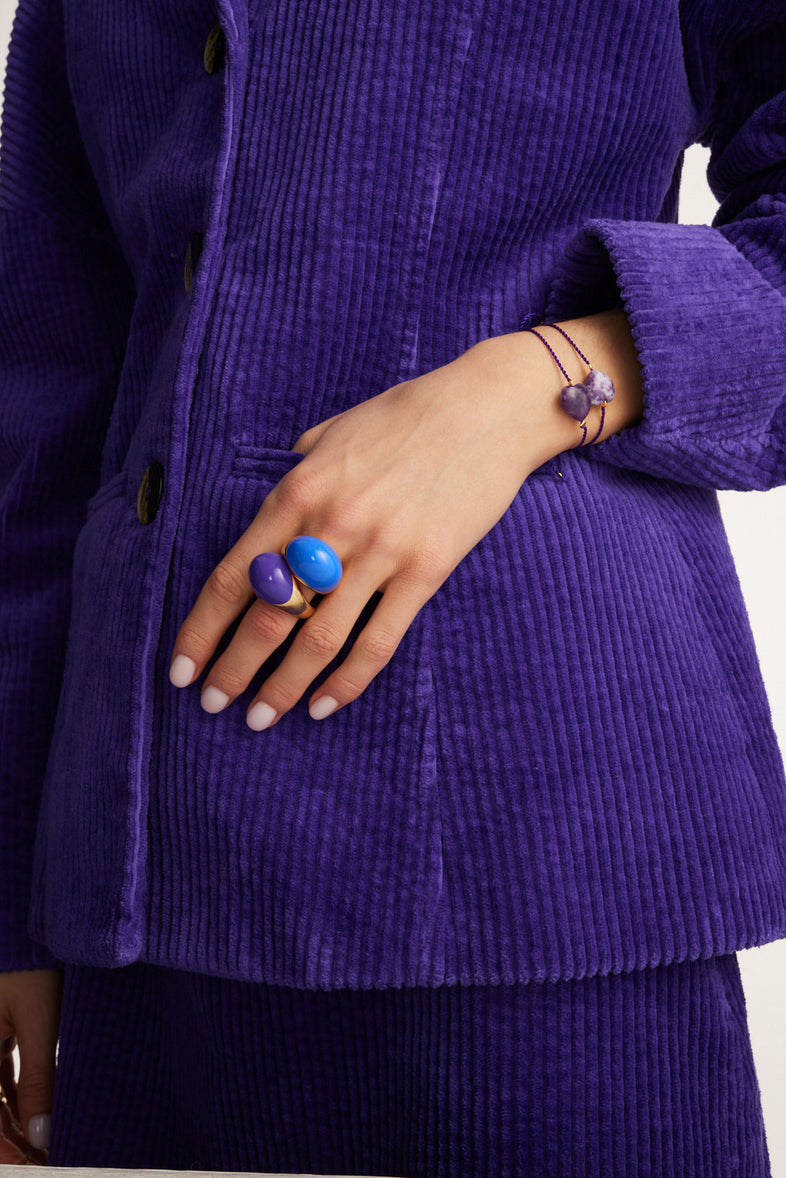  A bracelet on a purple string with a large purple heart 4 