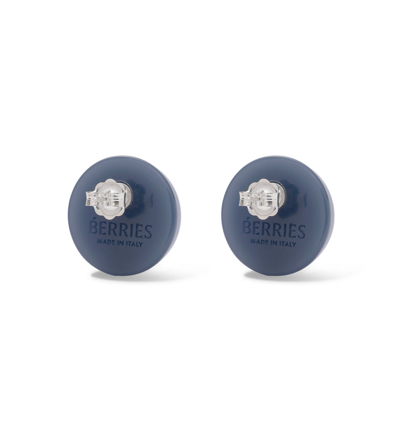  Round gray resin earrings 2 