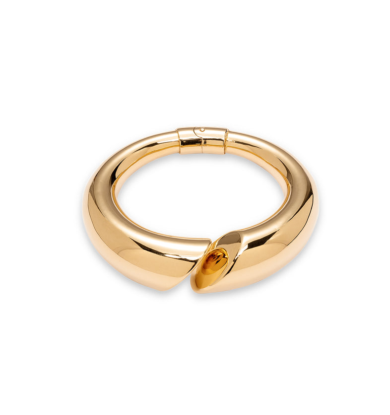  Large gold-plated bracelet  2 