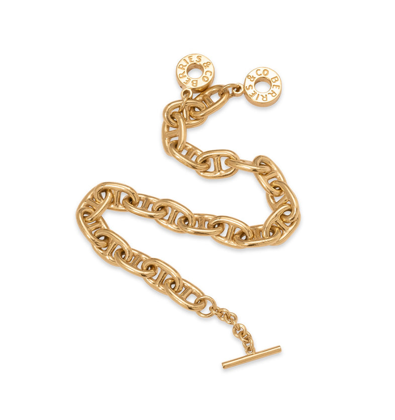  Gold-plated bracelet with dense weave mariner Eternal VII 2 