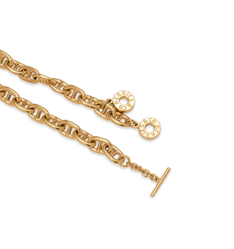  Gold-plated bracelet with dense weave mariner Eternal VII 3 