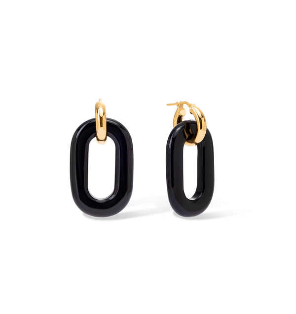Duo Black Maxi Earrings