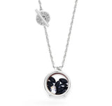 Secrets Black Tulip Twist Silver Necklace