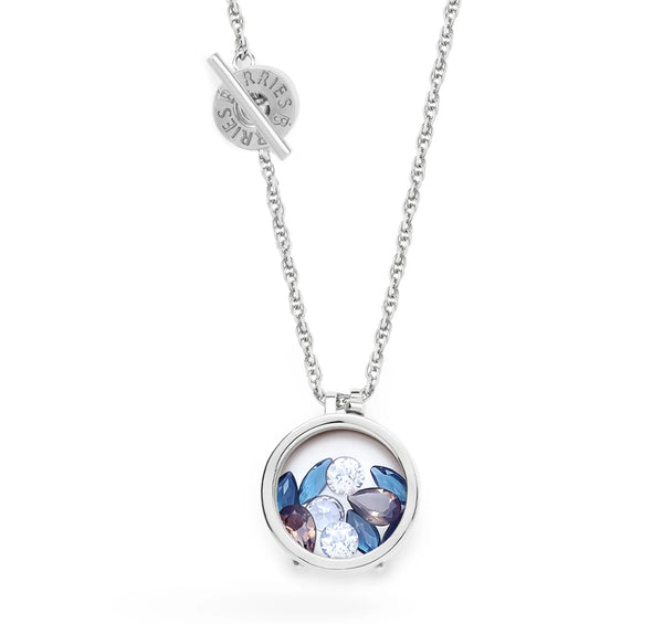 Secrets Blue Moon Twist Silver necklace