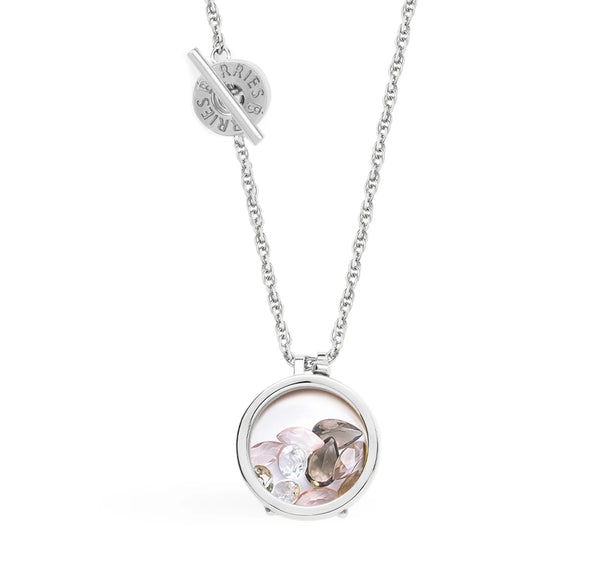 Secrets Orchid Twist Silver Necklace
