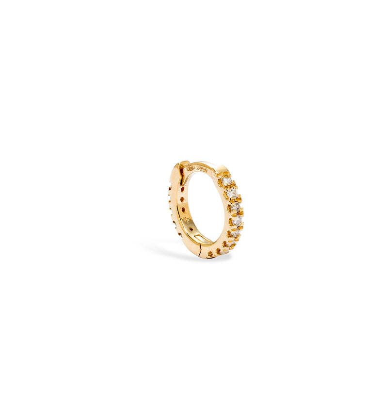  Single hoop earring made of gold with diamonds 3 