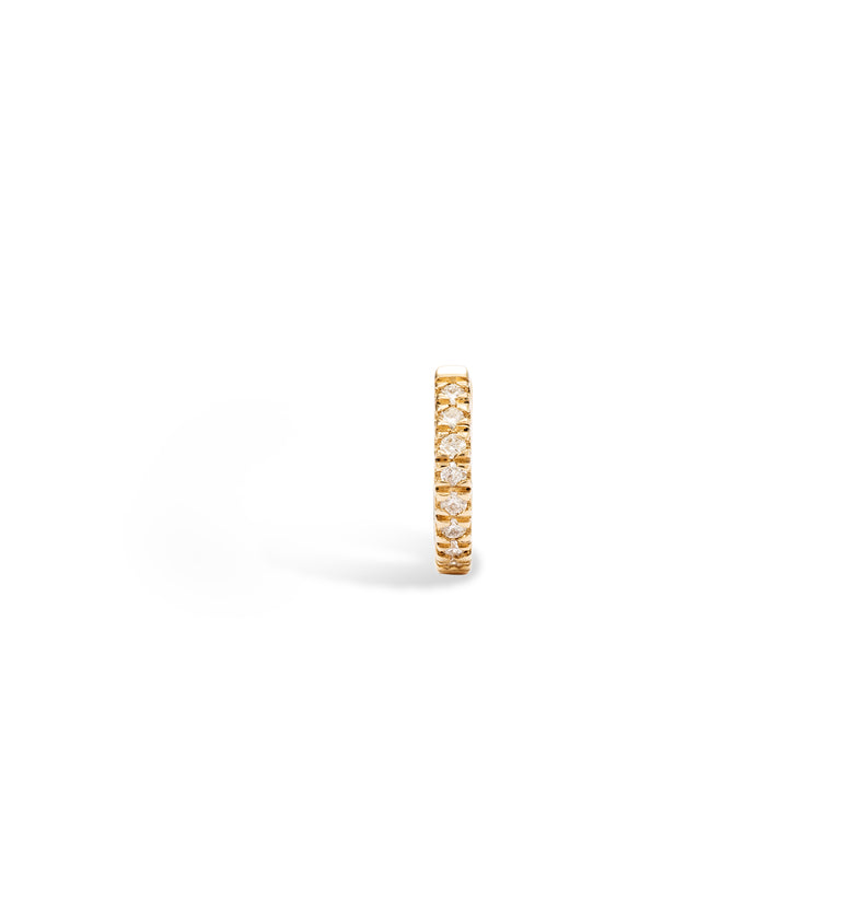  Single hoop earring made of gold with diamonds 4 