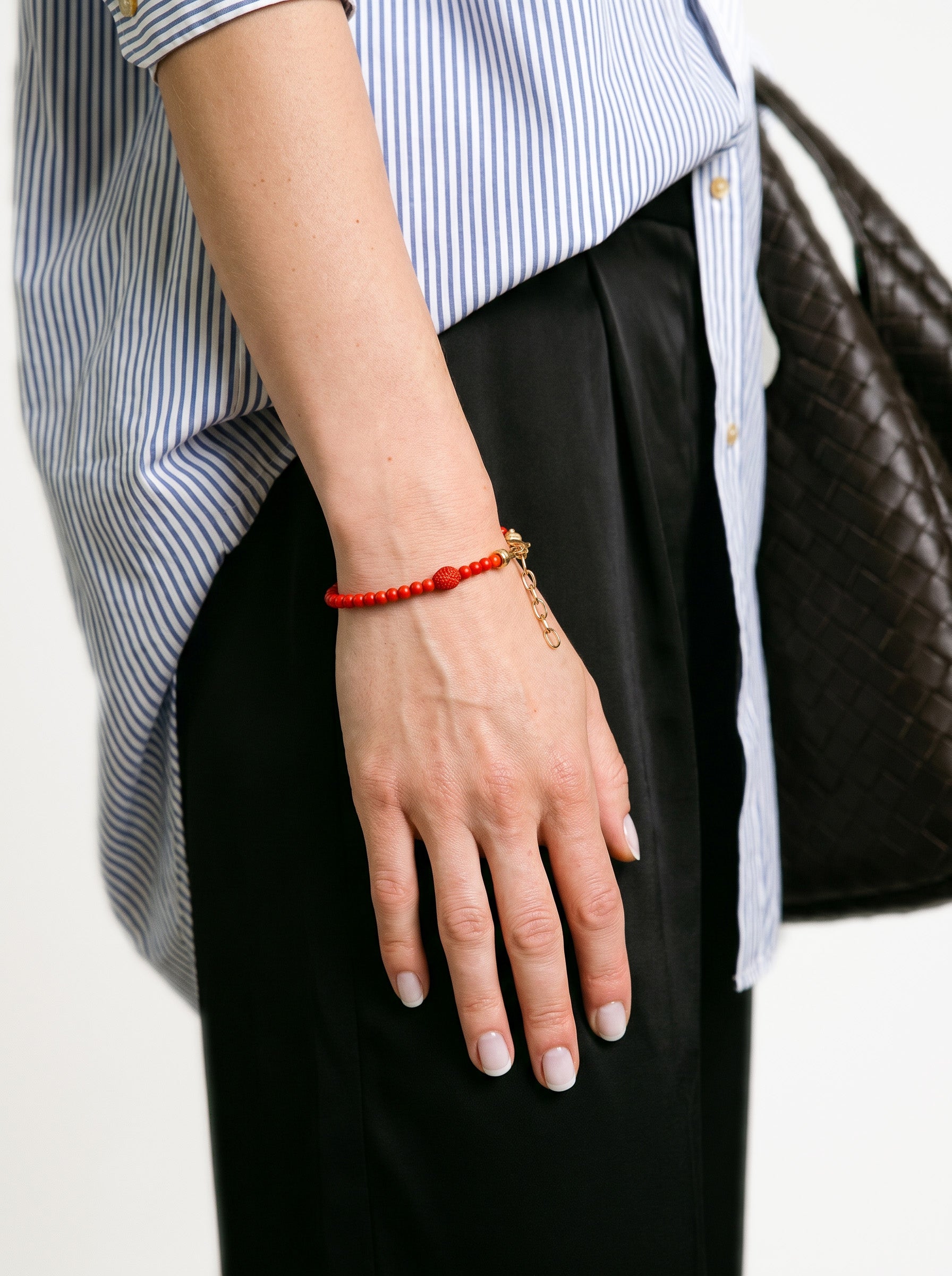 Red beaded bracelet 1