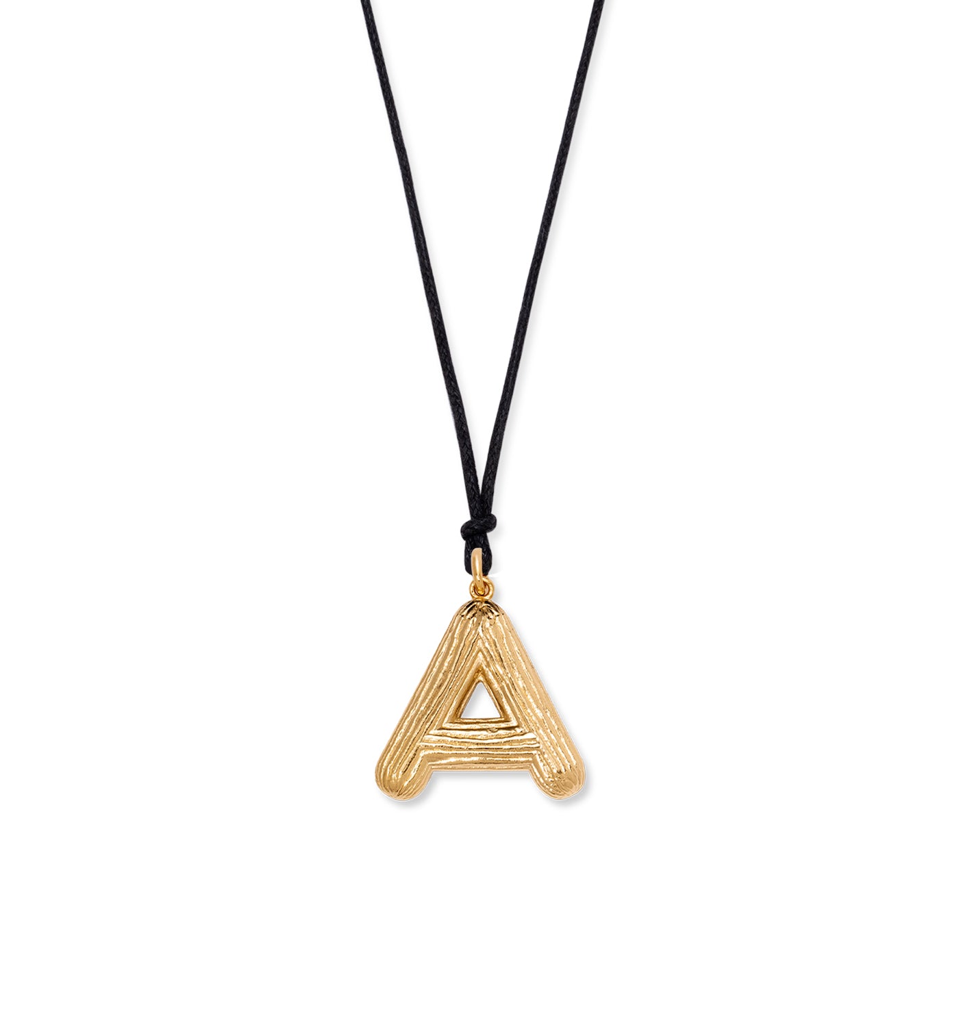 Collier Letters avec détails plaqués or