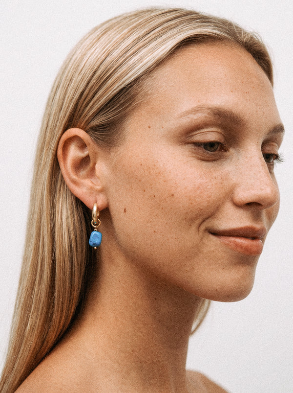 Blue Raspberry Pop Charm Gold-plated