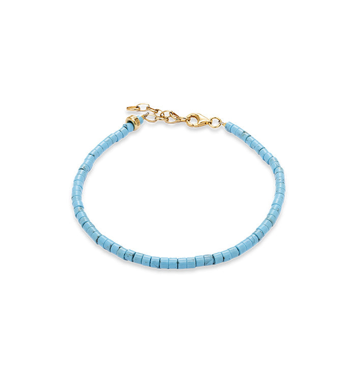 Blue beaded anklet 2