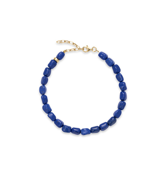 Bracelet de cheville Bleuet avec détails plaqués or
