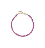 Anklet Meadow with gold-plated details