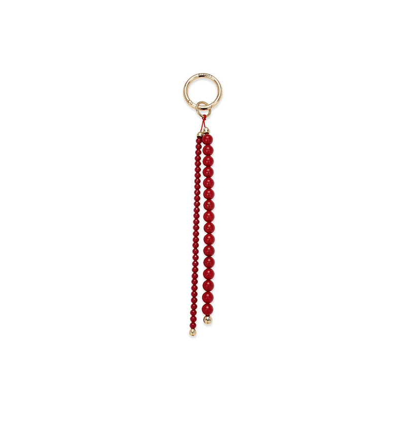 Red resin handbag charm