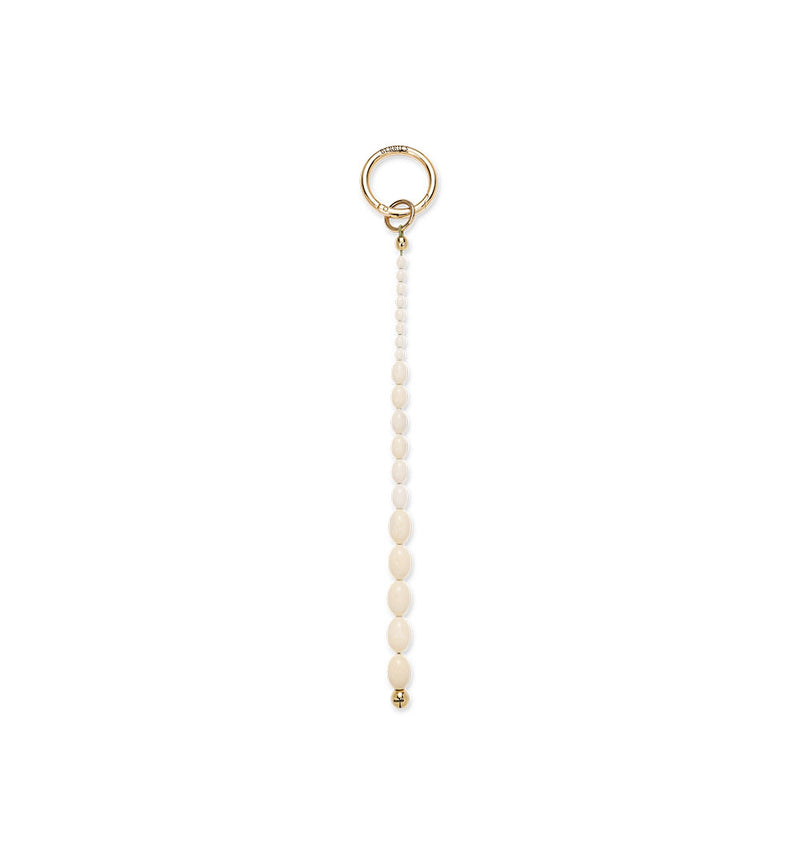 Cream resin handbag charm