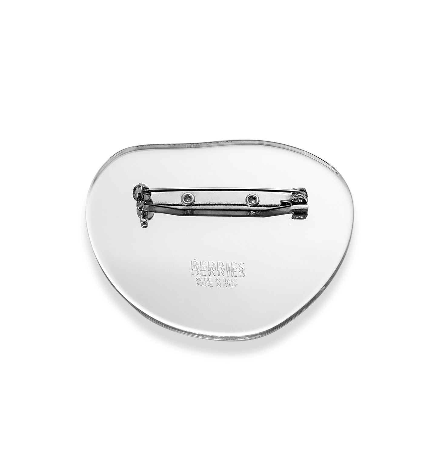 Oval brooch made of mirror-polished resin 2