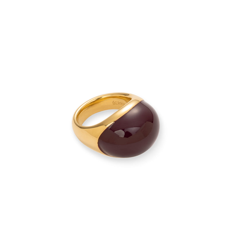  Large ring with burgundy enamel 2 