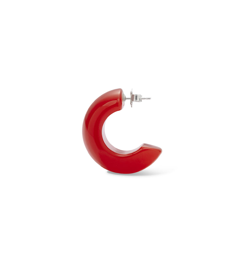  Red resin earrings  2 