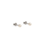 Mini Pearl Dots Earrings Silver