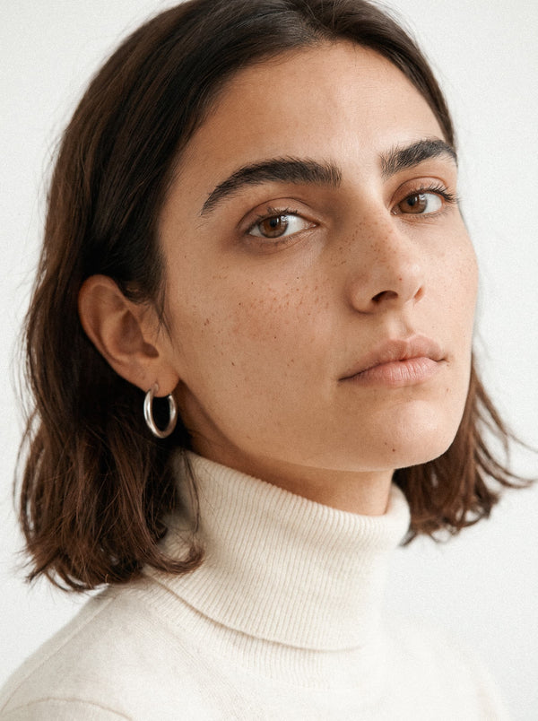 Maxi Hoop Earrings Silver