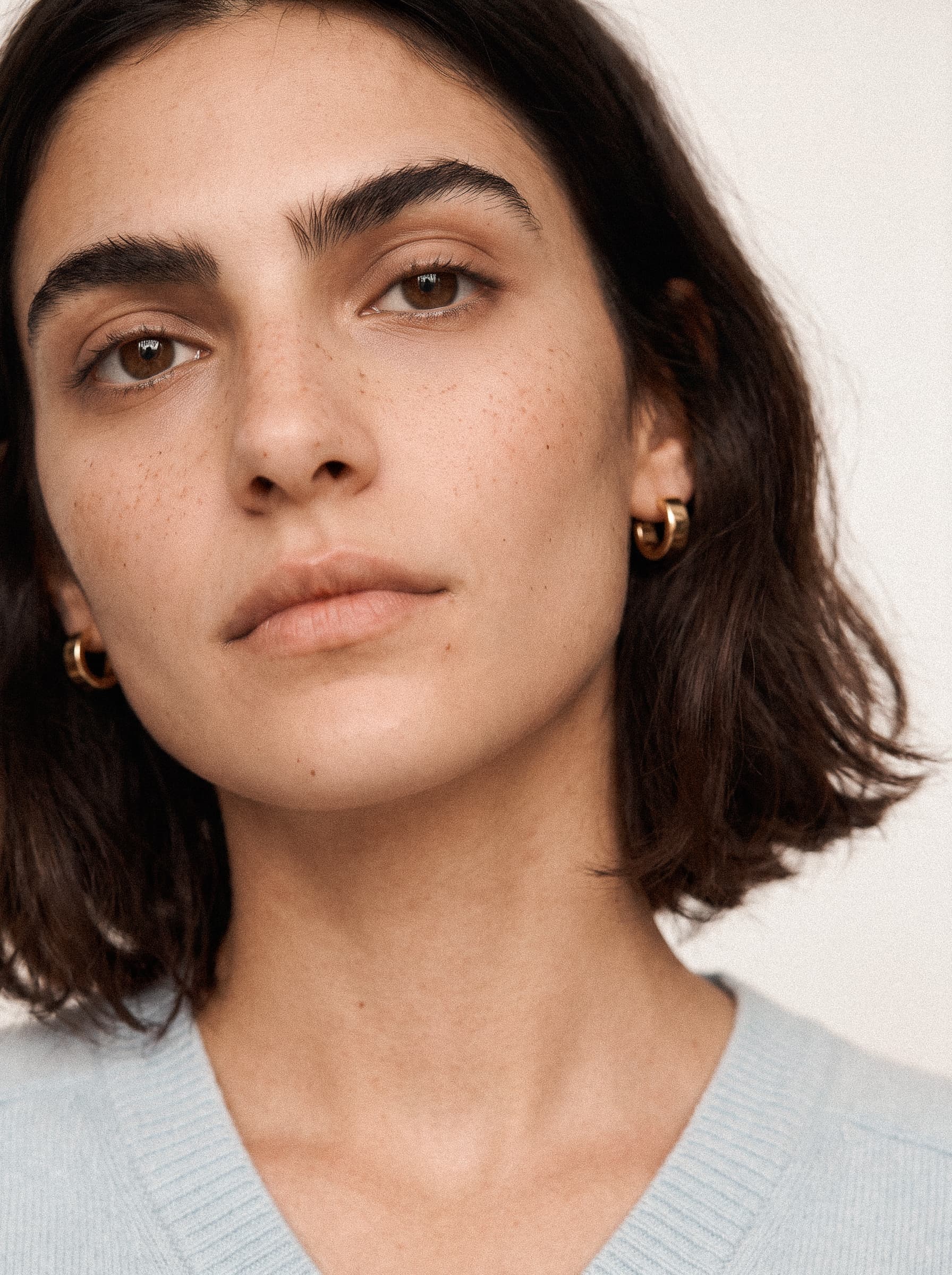 Wide Hoop Earrings Gold Plated 1