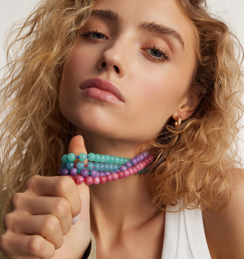  Set kolorowych korali z kamieni naturalnych w różnych kolorach z kolekcji Gypsy 