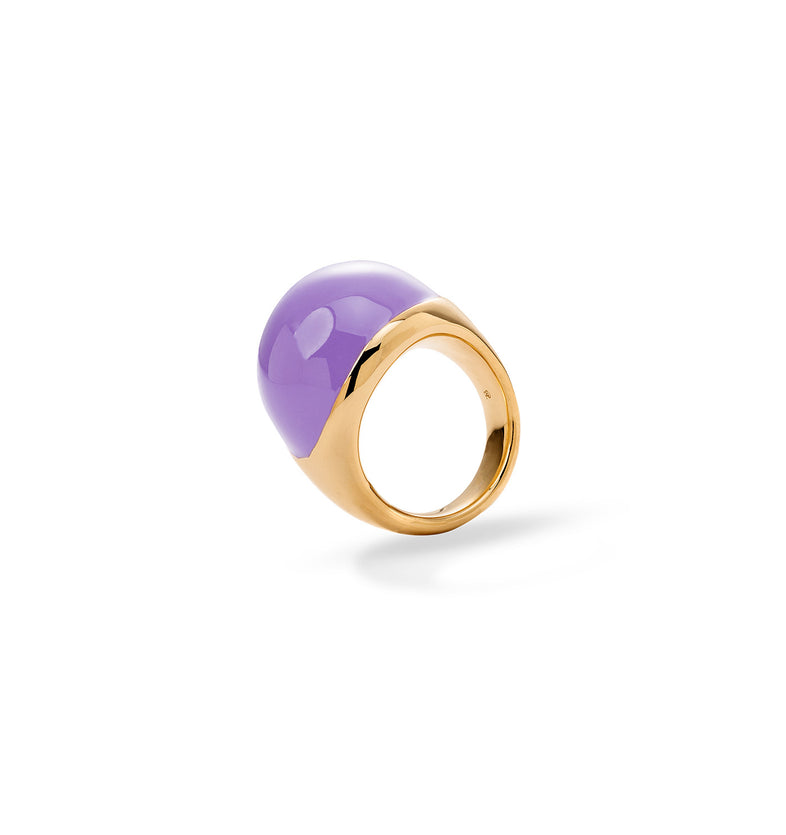  Large ring with purple enamel 