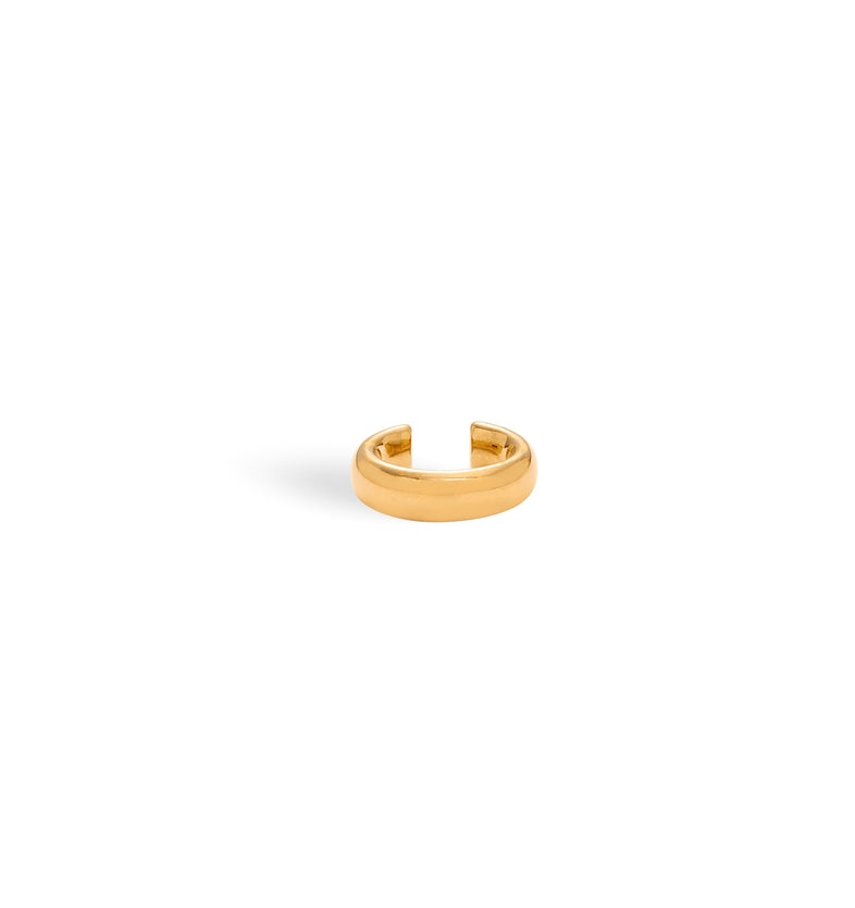  Gold-plated round earring 