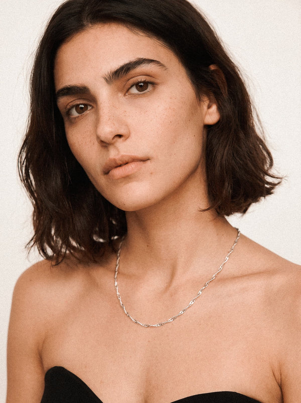 Collier chaîne Singapour en argent 925