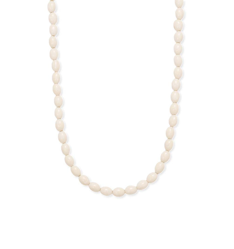 Cream Resin Bead Necklace