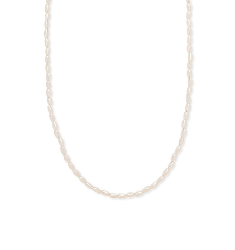 Necklace made of small white beads