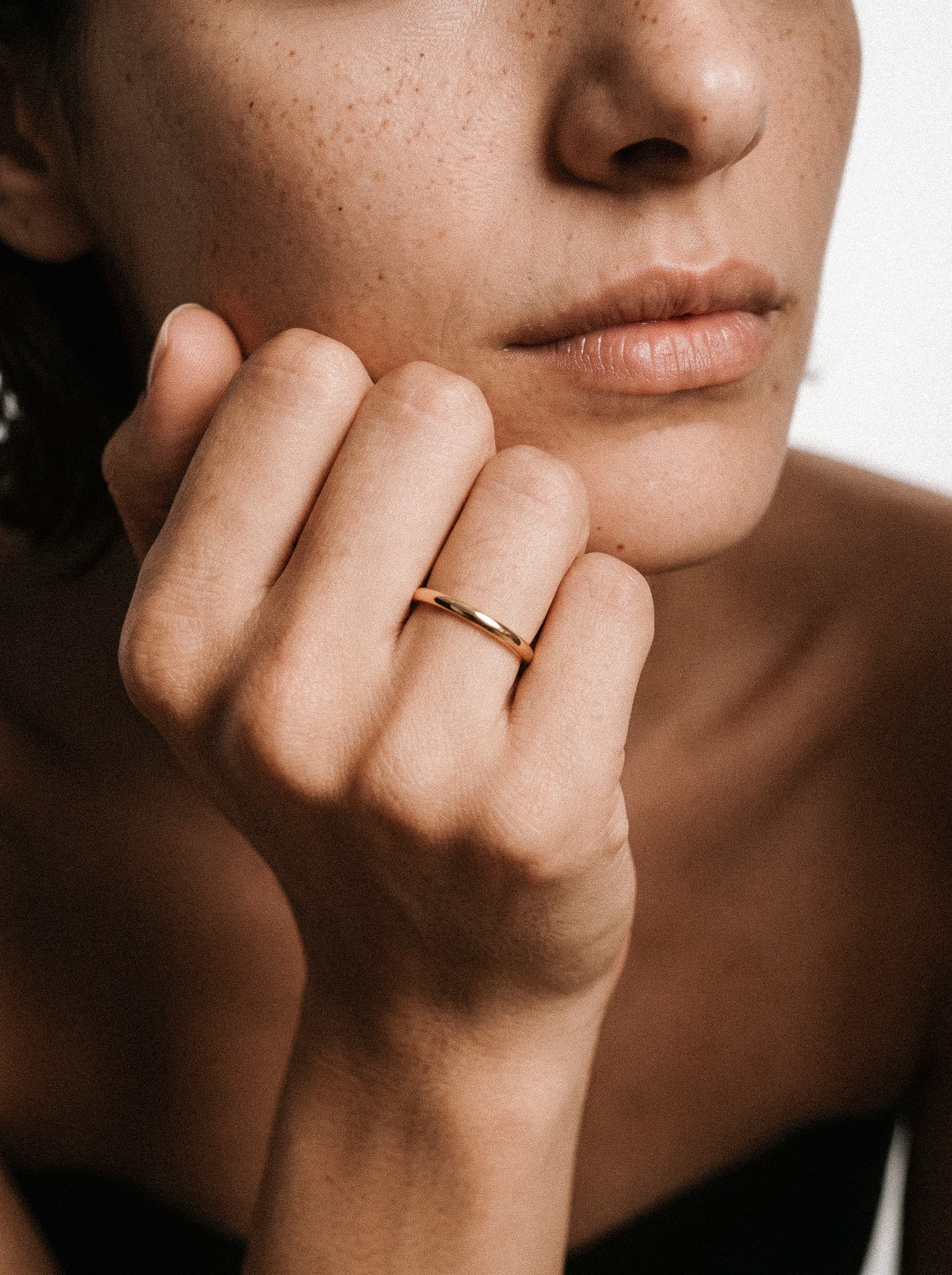 Bague anneau Slim en argent 925 plaqué or 3