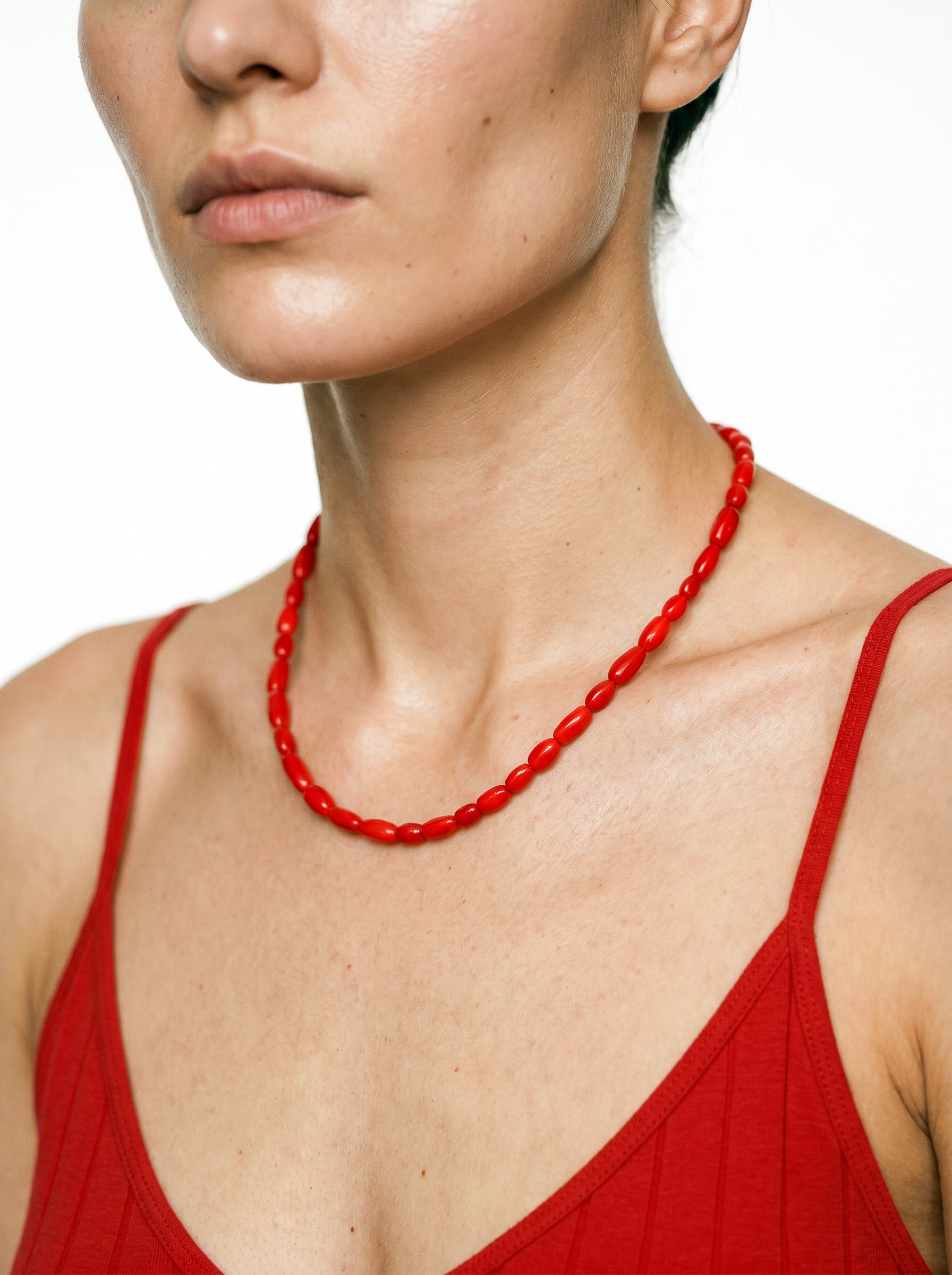 Natural Red Coral Necklace 1