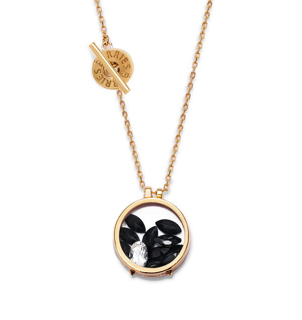 Secrets 18K Black Tulip gold necklace