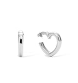 Damskie srebrne kolczyki serca HEART MINI