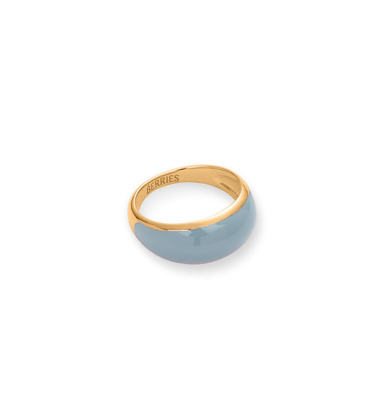  Small gold-plated ring with blue enamel 2 